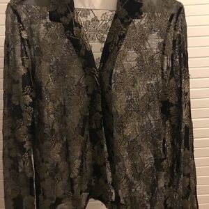 Carole little petites shear black blouse.